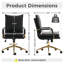 Chaise de bureau pivotante rembourrée en cuir-2041981649