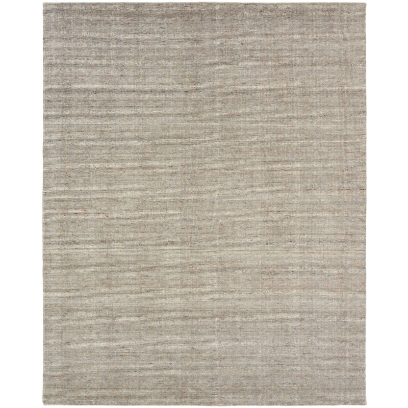 Tapis beige tissé à la main Beckner, Rectangle 3 pi 6 po x 5 pi 6 po