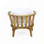 Fauteuil club d'extérieur en bois d'acacia