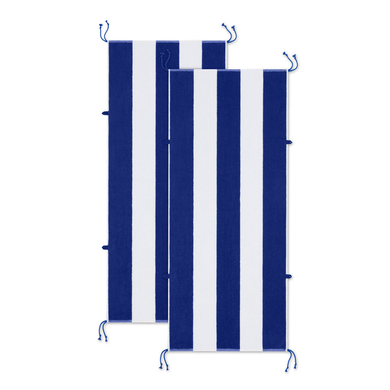 Serviette de plage Arkwright Tie & Dry (paquet de 2), 30 x 70, Bleu éblouissant