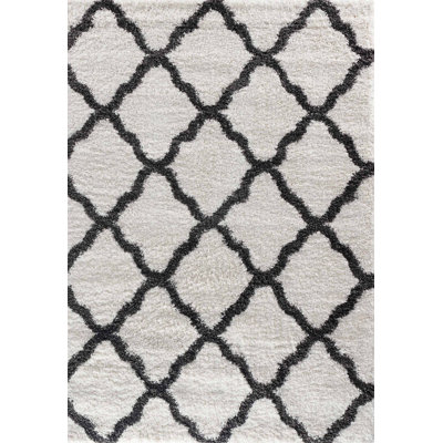 Waylan Geometric Shag Area Rug