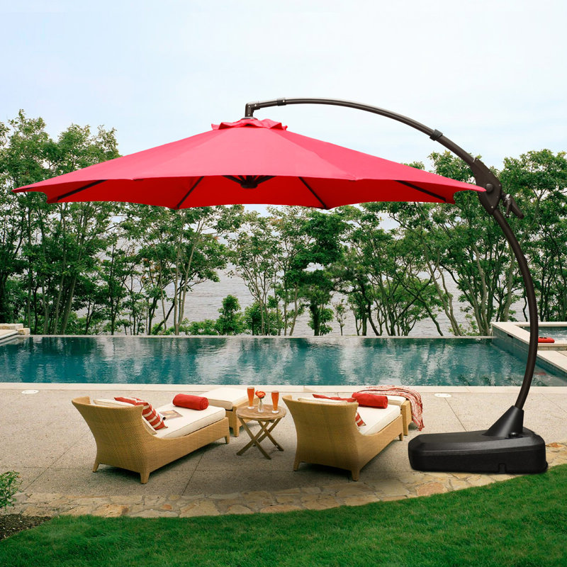 Groveman 3.5m Cantilever Parasol with Base, Red
