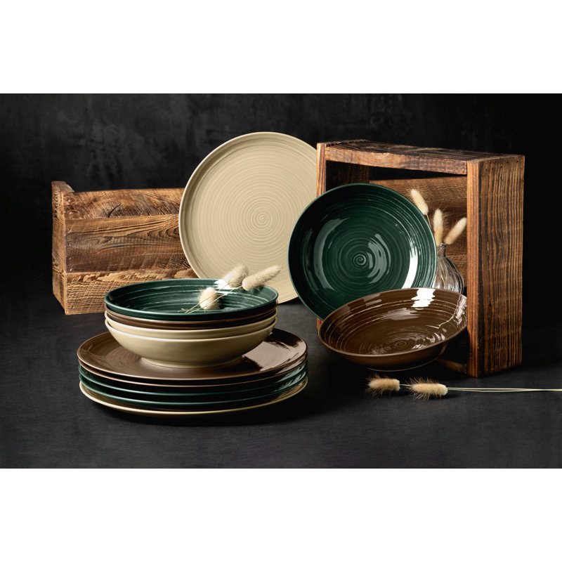 Porcelain Cereal Bowl, Green