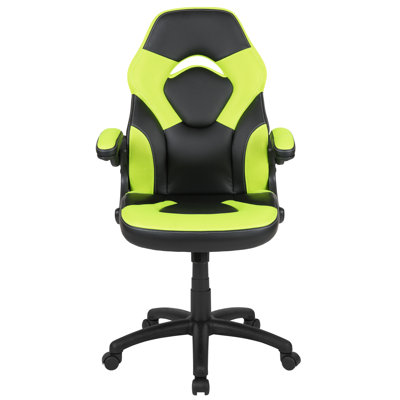 Ergonomic Adjustable Swivel Computer Gaming Chair with Flip-up Arms