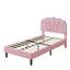 Upholstered Bed With Adjustable Headboard Velvet-148265307-143053972