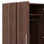 2-Door Wooden Wardrobe Armoire With 3 Storage Shelves