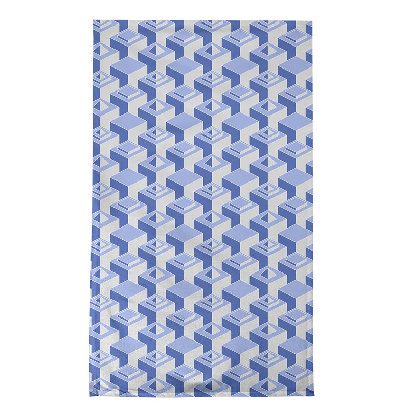 Patricia Geoffrey Tea Towel Kitchen Towel, Light Gray/Blue, Cotton Twill