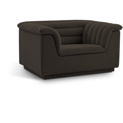 Honorio 50" W Boucle Fabric Chair by Wrought Studio
