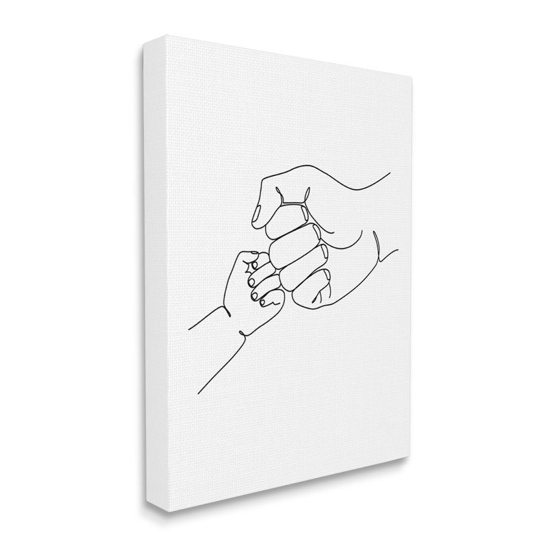 «Fist Bump Family Hands», impression sur toile, Toile tendue, H 20 po x l 16 po