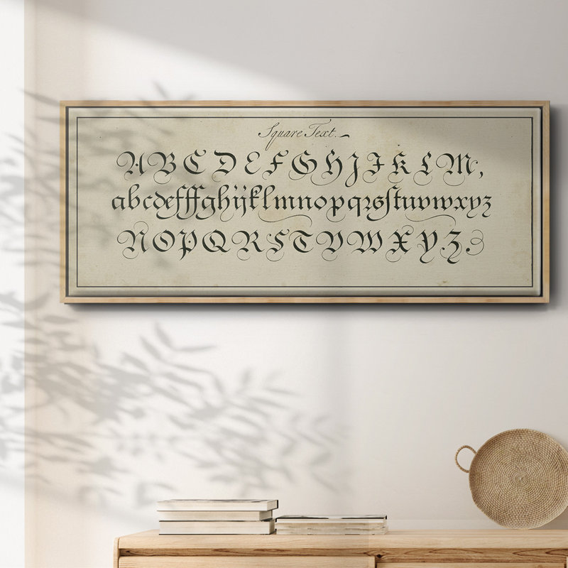 Manuscript Sampler III- Framed Canvas