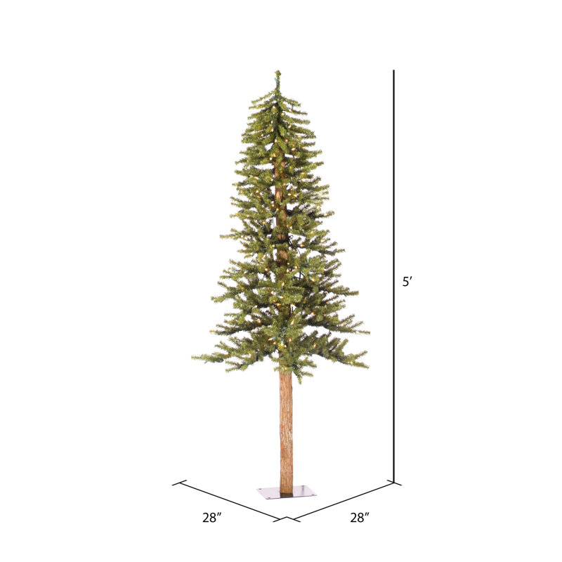 5' H Lighted Artificial Pine Christmas Tree
