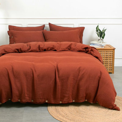 100% French Linen Duvet Cover Set 3pcs