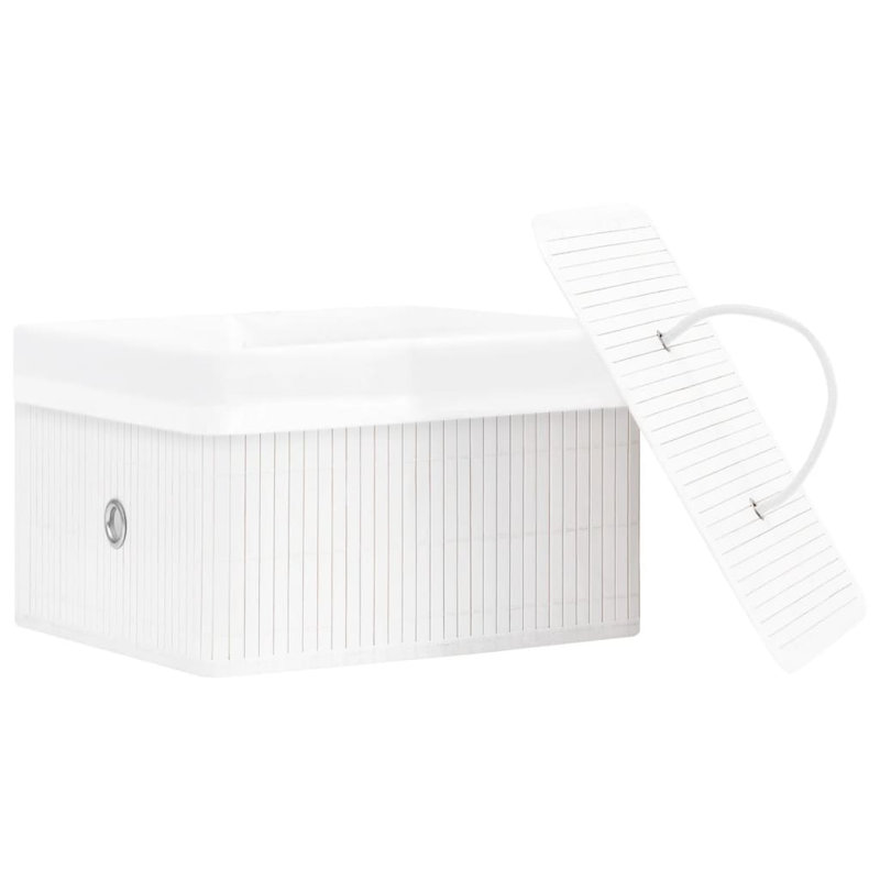 Rebrilliant Bamboo Decorative Basket, White