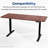 VIVO Dark Walnut 60 x 24 inch Universal Table Top for Sit to Stand Desk Frames-119707073