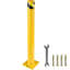 Borne de sécurité de 42 po x 5,5 po, barrière de sécurité d'une hauteur de 42 po x 5,5 po, tuyau thermolaqué jaune