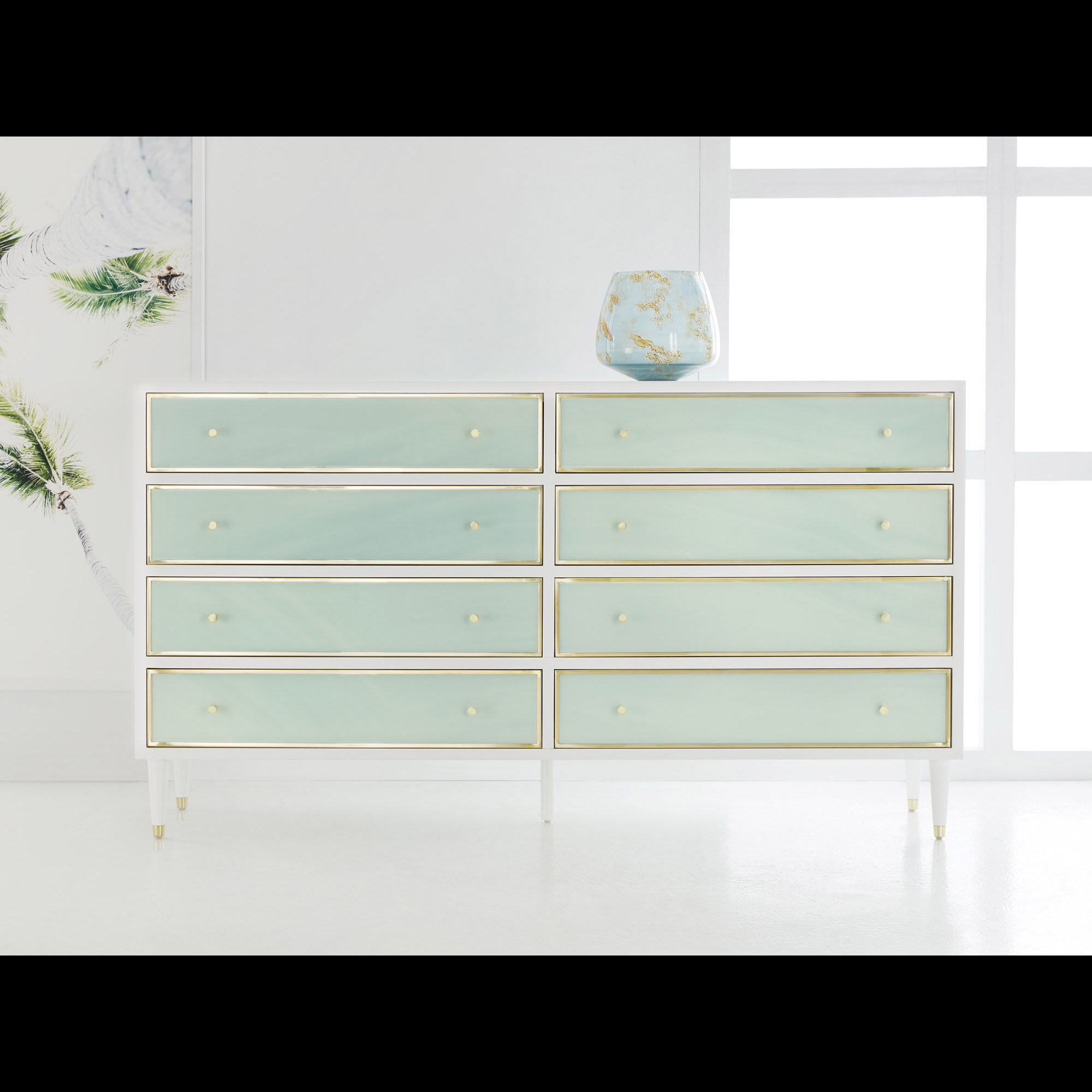 Modern History Home Seaglass 8 Drawer Double Dresser Wayfair