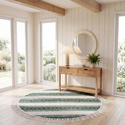 Tapis rayé en laine Natura