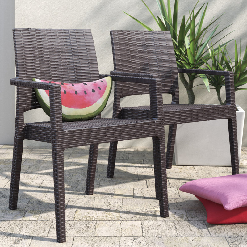 Fauteuil de salle à manger empilable Hela, Brun