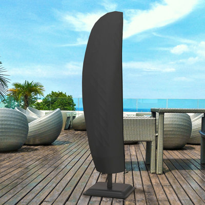 Outsunny Parasol Cover 300D Oxford for 2-4m Cantilever Parasol Black