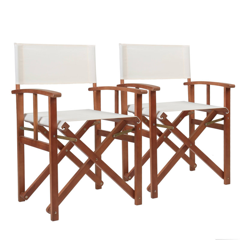 Hartle Folding Director Chair, White