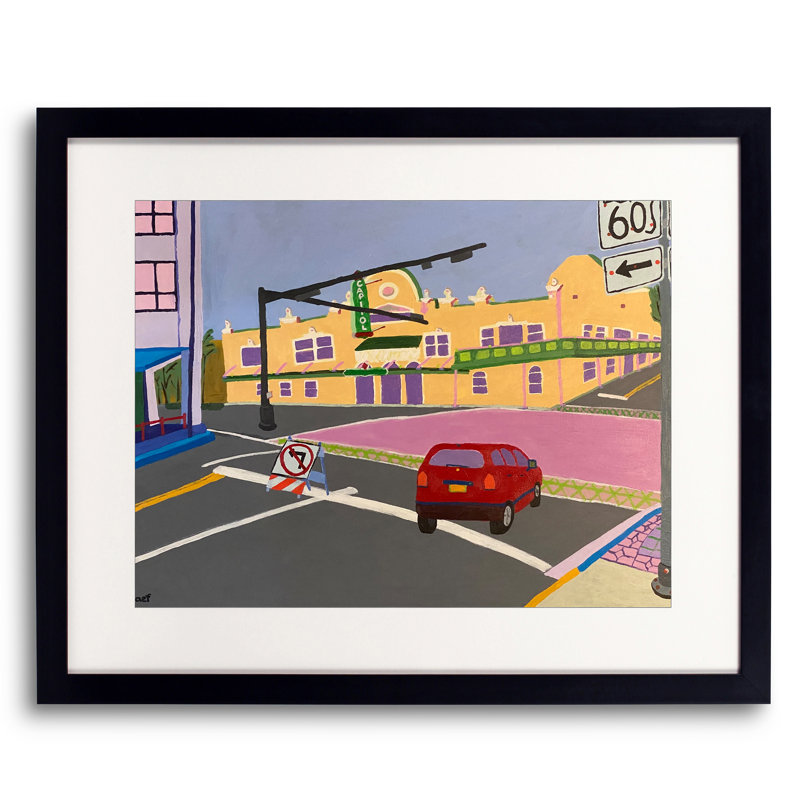 Capitol Theater on Cleveland Street Framed Print, 16" H x 20" W, Black Framed Paper
