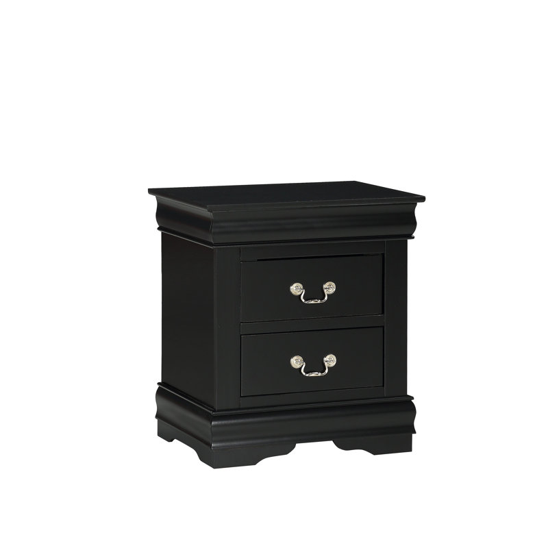 Table de chevet noire Louis Philip, Noir