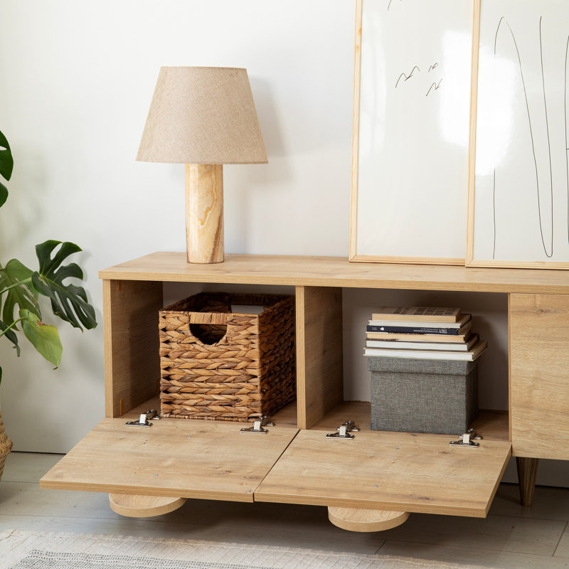 Keikei Unfinished TV Stand, Natural