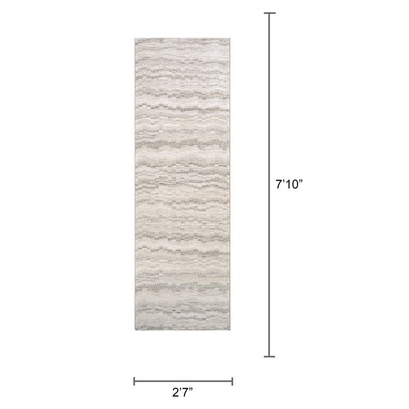 Ianthe Abstract Earthtones Multicolor Performance Area Rug, Runner 2'3" x 7'10"