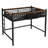 Full Size Metal Loft Bed with Ladder, Storage Shelves and Bookshelf, Space-Saving Twin Loft Bed Frame with Guardrails, No Box Spring Needed, Black-1953778265