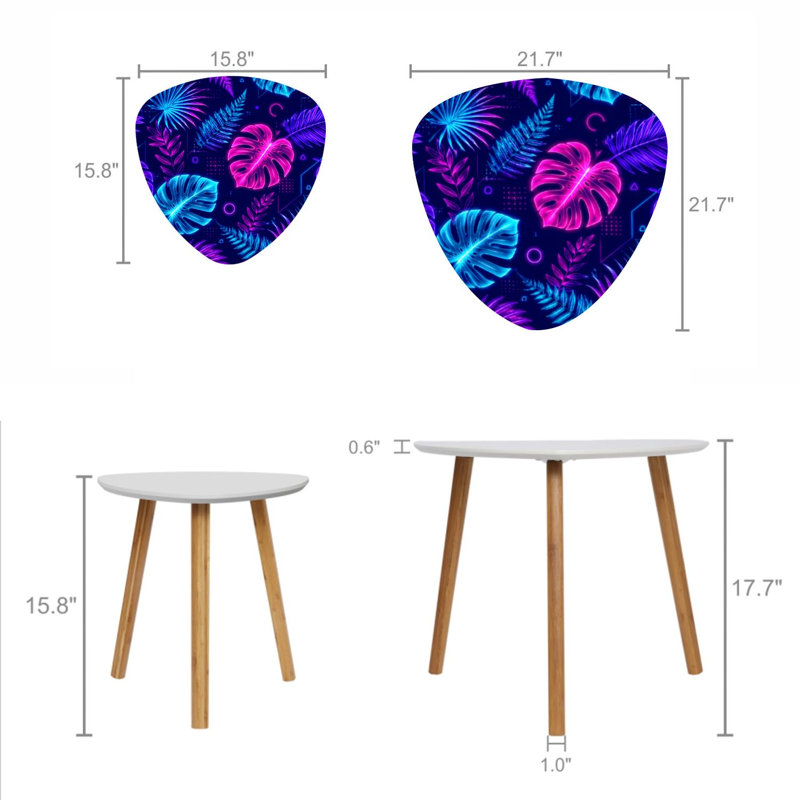 Ensemble de 2 tables basses gigognes Triangle