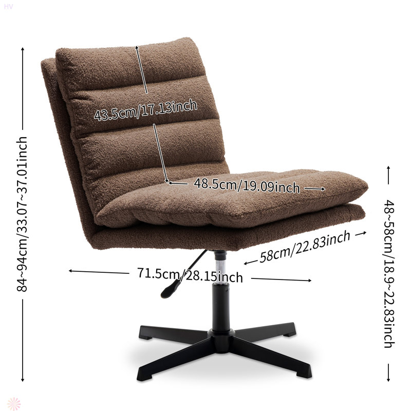 Chaise longue ajustable sans accoudoirs, Teddy brun
