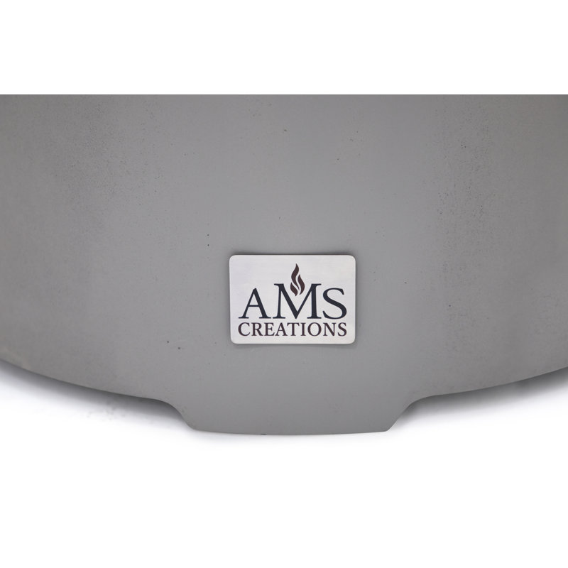 AMS Fireplace 16" Round Propane Tank Cover, Light Grey