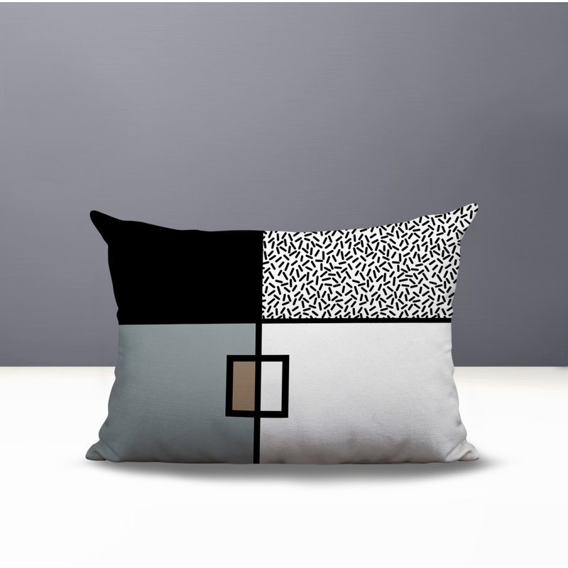 Coussin lombaire réversible intérieur / extérieur Looma, Rectangle H 18 po x l 25 po, Grey