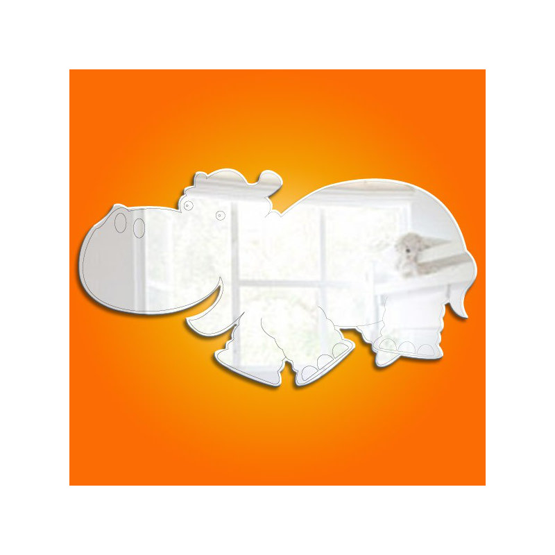 Flat Wall Mirror, 16 cm H x 30 cm W x 0.3 cm D