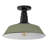 Camila 14" 1-Light Classic Industrial Indoor/Outdoor Iron LED Semi Flush Mount-789237197