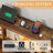 Wooden Storage Bed Frame With Led Bookcase Headboard-98972607-98972608
