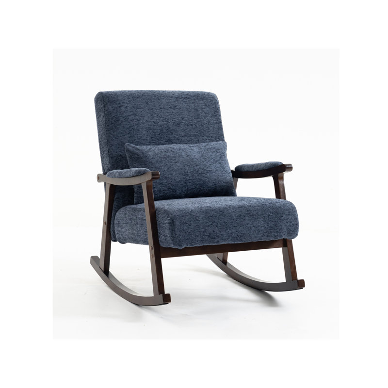 Solid Wood Rocking Chair, Blue