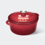 Cocotte en fonte émaillée 4,5 pte avec couvercle et accessoires - Batterie de cuisine rouge pour la cuisson, le rôtissage et les ragoûts
