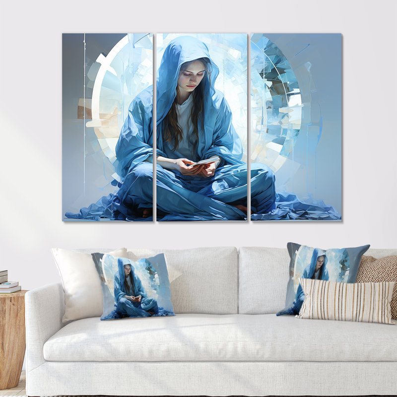 Apostolique azur Christianity Art I - ensemble d'art mural sur toile Christianity, H 28 po x l 36 po x P 1 po
