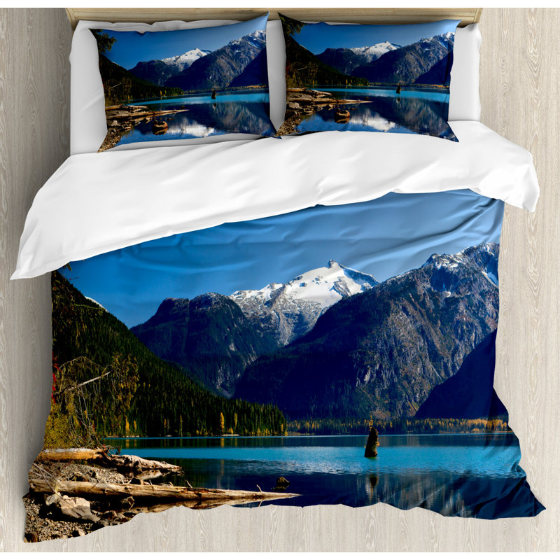 Rustic Polyester Duvet Cover, Queen Duvet Cover + 2 Pillow Sham