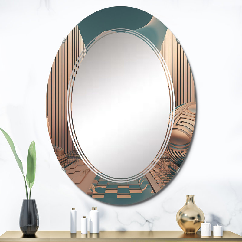 Vevat - Miroir mural moderne ovale, 36 po x 24 po