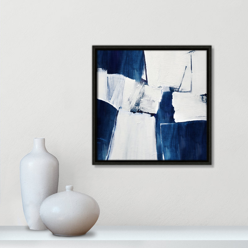 «Blue Midnight Plateau I» par Judith Shapiro, Espresso, H 13,5 po x l 13,5 po