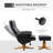 Lahens Upholstered Swivel Recliner with Footstool