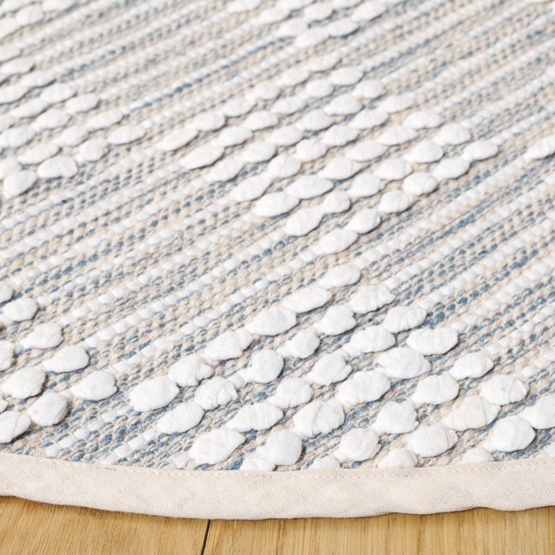 Tapis argent / ivoire Thanbir 979, Rond 6 pi