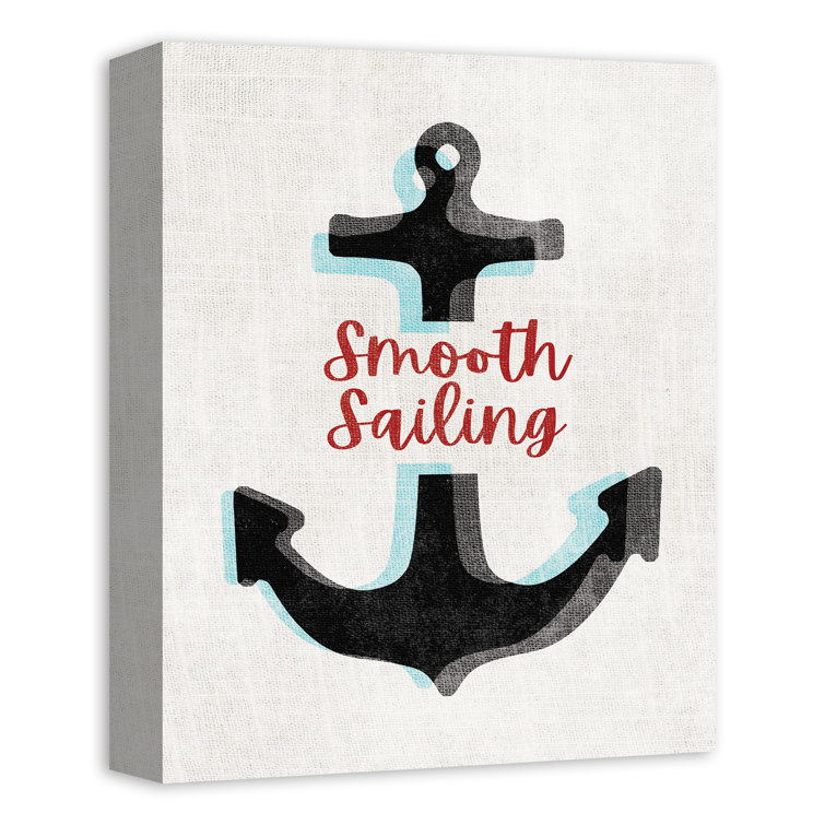  DiaLFa Coastal Canvas Wall Art Retro Boat Anchor