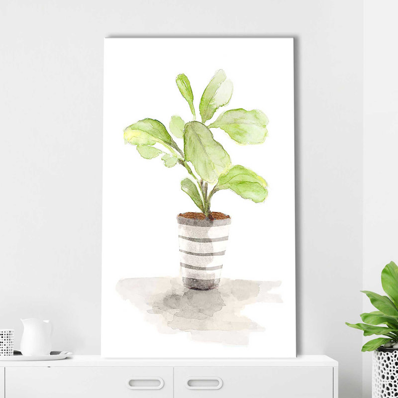 «Fiddle Fig Tree I» par Lanie Loreth - Peinture, Toile tendue, H 48 po x l 28 po x P 1,5 po