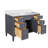 Lakeland 48" Single Bathroom Vanity Set with Marine Gray Cabinet and Carrara Marble Countertop-1128467352