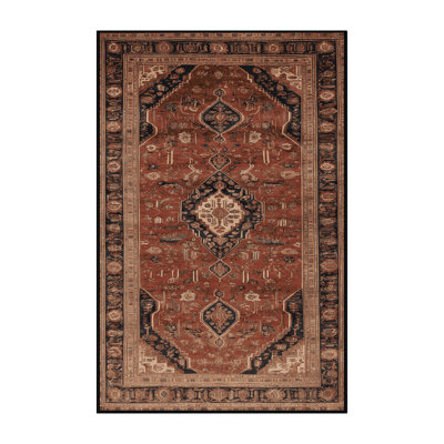 Machine Washable Persian Brown Area Rug