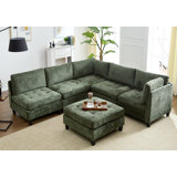 Chenille Sleeper Sectional Corner Couch Modular Sofa Bed With Storage Chaise