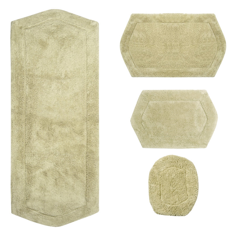 Tapis pour salle de bain Delean, Vert